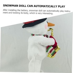 ibasenice 4 Pièces Bonhomme De Neige Électrique Jouets De Danse Chantant Décoration De Noël Bonhomme De Neige Poupée Bonhomme