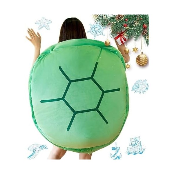 Peluche tortue portable,oreiller tortue,oreillers en carapace tortue,oreiller en peluche tortue amovible,jouet en peluche tor