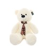 Joyfay Nounours en Peluche 100cm 39" Ours en Peluche géant Blanc Jouet Doux Poupée Lavable Teddy Bear Cadeau pour Adulte Enfa