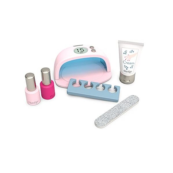 Smoby - My Beauty Nail Set - Set de Manucure Enfant - Lampe UV Fonctions Son et Lumière - Accessoires Factices - 320149
