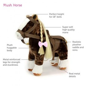 Playtime by Eimmie Ensemble de jeu poupée cheval en peluche avec selle 