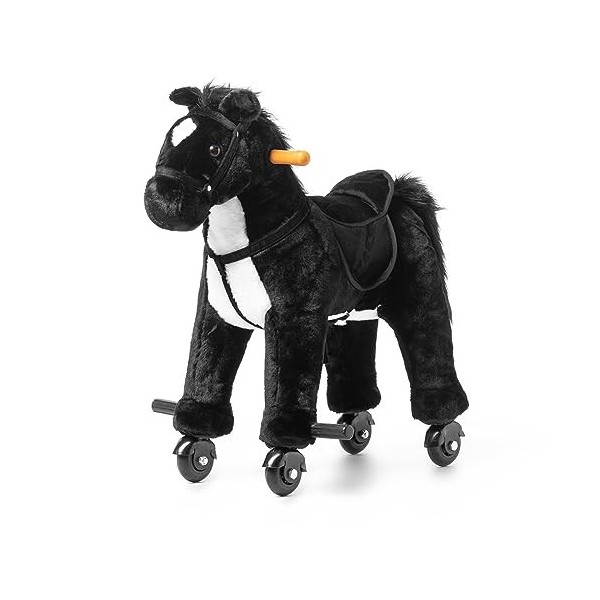 ATAA Poneyride Blaky Cheval à Monter pour Enfant, Cheval Jouet pour Les Enfants, avec poignées, étrier et Sons, Cheval à ro