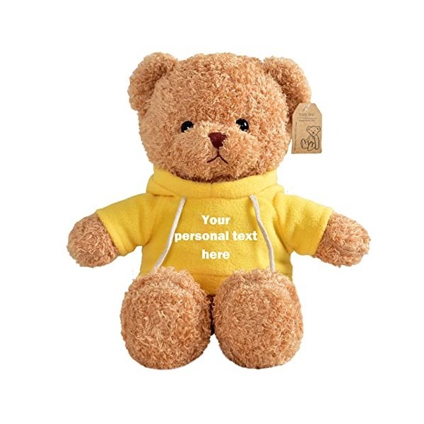 ADORSUN 100cm Nounours Géante Personnalisé, NounNounours avec Texte+ Photo, Cadeau Personnalisé pour Saint Valentin/Anniversa