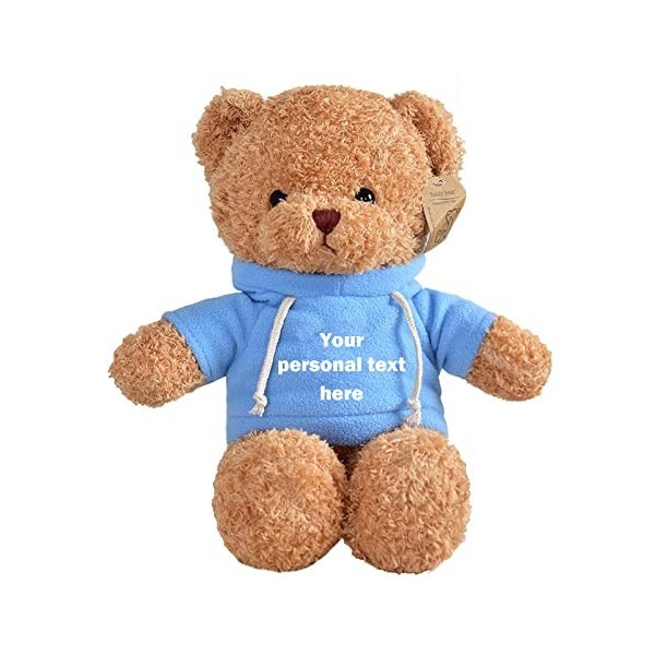 ADORSUN 100cm Nounours Géante Personnalisé, NounNounours avec Texte+ Photo, Cadeau Personnalisé pour Saint Valentin/Anniversa