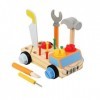 StarryTiger Jouet Enfant 3 Ans, 29 Pièces Outils Enfants Jouets en Bois, Voiture Visseuse Enfant, Montessori Jouets Dactivit