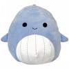 Squishmallow Kellytoy Peluche officielle Sea Life Squad - Animal en peluche souple Samir Whale, 35,6 cm 