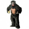 Widmann - Cs924519 - Costume Gorille Effrayant Poils Taille M/l, Marron Foncé