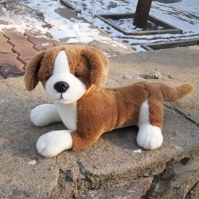 lliang Peluche Jouet Poupée de Chien en Peluche de Chien Heureux de Chien Environ 30cm