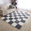 Tapis De Sol en Mousse en Peluche avec Bordure, Puzzle épais, Carreaux De Tapis en Peluche Imbriqués, Tapis Doux, Tapis De Je