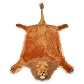 HINSD Tapis en peluche Lion 205 cm Marron Matière : peluche