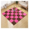 46 Pièces 12x12 Pouces Tapis en Mousse Emboîtable en Peluche,Carreaux De Sol De Puzzle Doux Et Antidérapants,Tapis De Jeu Car