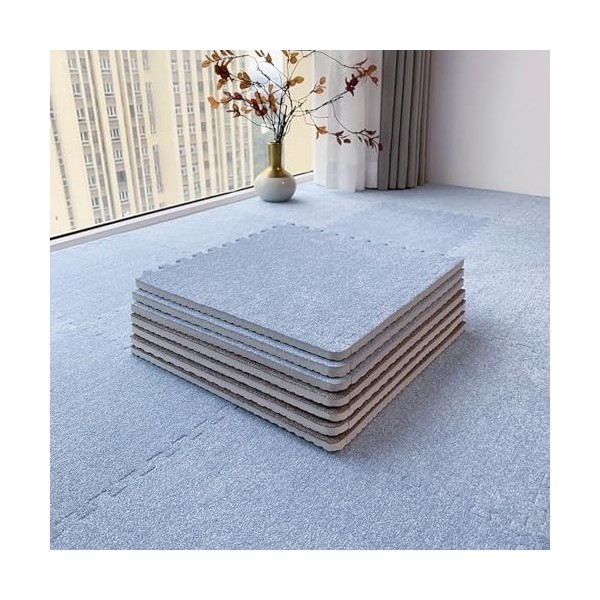 Tapis De Sol en Mousse Puzzle 36 Pièces, Carreaux De Moquette Emboîtables Non Pelucheux 12x12x0.4 Pouces, Décoration Intérieu