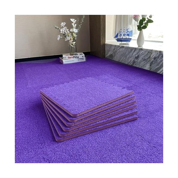 Tapis De Sol en Mousse Puzzle 36 Pièces, Carreaux De Moquette Emboîtables Non Pelucheux 12x12x0.4 Pouces, Décoration Intérieu