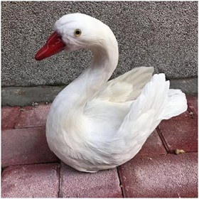 KH66ZKY Mignon Swan White en Peluche de Jouet danimaux Swan Modèle daménagement paysager Effet de Jardin Ornements de Sculp