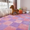 Carreaux De Tapis Imbriqués avec Bordure, 30 Pièces, Puzzle en Peluche épissé, Tapis De Sol en Mousse, pour La Maison, 12x12x