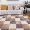 Carreaux De Tapis Imbriqués avec Bordure, 30 Pièces, Puzzle en Peluche épissé, Tapis De Sol en Mousse, pour La Maison, 12x12x