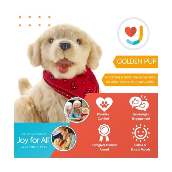 JOY FOR ALL Ageless Innovation Companion Pets Golden Pup Réaliste et réaliste
