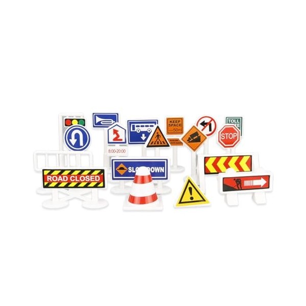 DDKY 18 pièces Panneaux de signalisation pour Enfants, Jouets de signalisation, Panneaux de signalisation/Panneaux de signali