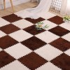 Dalles De Tapis Emboîtables 36 Pièces, Dalles De Tapis Puzzle, Tapis De Sol en Mousse en Peluche, Tapis De Salle De Jeux pour