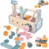 Funmo Boite à Outils Enfant,Montessori Tournevis pour Enfants de 2 3 4 5 Ans,Jeux Montessori Jouet de Construction,Jeu de Con