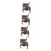 ibasenice 4 Pièces Ornements De Chien Jack Terrier Animal en Peluche Rottweiler Statue Figure Rottweiler Animaux en Peluche F