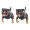 ibasenice 4 Pièces Ornements De Chien Jack Terrier Animal en Peluche Rottweiler Statue Figure Rottweiler Animaux en Peluche F