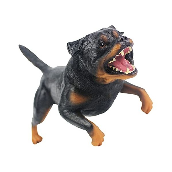 ibasenice 4 Pièces Ornements De Chien Jack Terrier Animal en Peluche Rottweiler Statue Figure Rottweiler Animaux en Peluche F