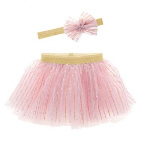 Tutu et bandeau avec grand flamant rose en peluche
