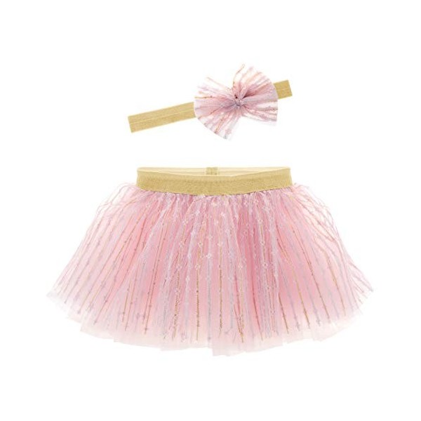 Tutu et bandeau avec grand flamant rose en peluche