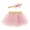 Tutu et bandeau avec grand flamant rose en peluche