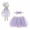 Tutu et serre-tête avec grand éléphant en peluche