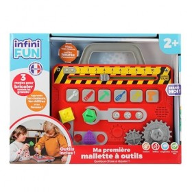 Infini Fun - Ma première Mallette à Outils - La première Mallette à Outils des Tout-Petits pour bricoler - Mallette électoniq