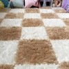 Hirsute Tapis en Mousse à Emboîtement, 36 Pièces -36 Pieds Carrés en Peluche, Puzzle, Protection Contre Le Froid, Salle De Je