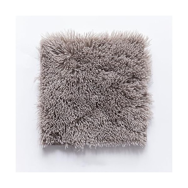 Dalles De Tapis Imbriquées en Peluche Longue, Tapis De Sol en Mousse épissée, Tapis De Puzzle Polyvalent De 24x24 Pouces, Tap