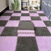 Carreaux De Moquette Moelleux Imbriqués, Tapis De Sol en Mousse Puzzle 12x12 Pouces, Tapis en Peluche, Décoration, Protection