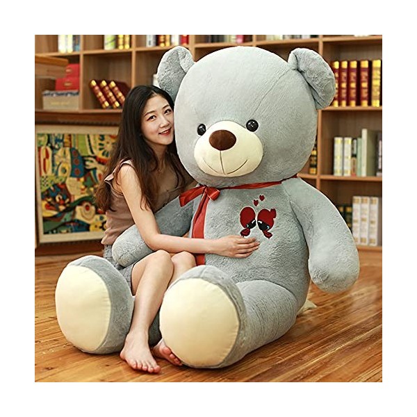 TONATO Big Bear Fur Toy Girl Big Bear Teddy Panda Doll Shrapnel Doll Birthday Gift,D,140cm