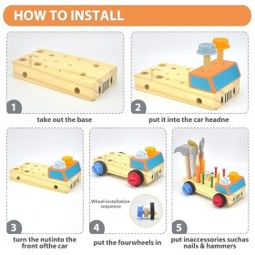ACCXFEK Montessori Jouets en bois pour enfants de 2 ans et plus, 29 pièces pour la motricité fine pour les tout-petits, kit d
