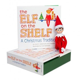 Figurine Elf on the Shelf en forme de garçon aux yeux bleus avec DVD en bonus « An Elf Story » – Directement du Pôle Nord dan