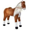 Pink Papaya Cheval en Peluche XXL de la Marque, Cheval géant 105 cm