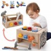 Boite a Outil Enfant Jouets établie Bricolage Enfants Jouets Montessori 3 4 6 Ans, 38 Pièces Caisse a Outil Enfant Jouet de C