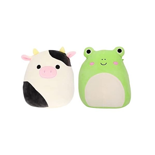 Squishmallow Perfect Pairs – Lot de 2 squishmallows – Collectionnez-les tous Connor Cow & Wendy Frog Lot de 20,3 cm 