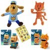 Dav Pilkey Dog Man Hero Coffret cadeau comprenant des personnages de livre en peluche MerryMakers Dog Man et Petey, Cubles Do