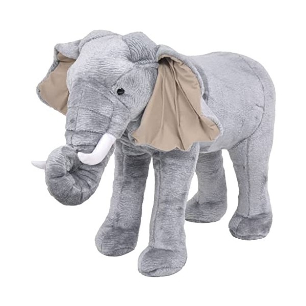 Toshilian Peluche Géante, Jouet danimaux en Peluche Jouet Enfant Jouet en Peluche Éléphant Gris XXL