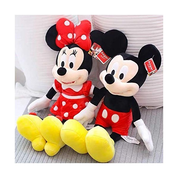 WYSTLDR Mignon Mickey Minnie poupée Mickey Mouse en Peluche poupée poupée Oreiller, Cadeau d’Anniversaire pour Enfants Saint-