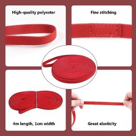 AnJeey Jeu de lélastique de 4 mètres, Corde à Sauter Élastiques Jeux de Sport en Plein Air Multijoueurs, Cadeaux pour Enfant