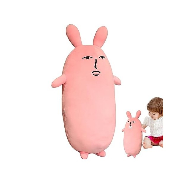 Zankie Oreiller en Peluche Lapin | Oreillers câlins pour Dormir | poupée en Peluche danimal Doux, Peluche Lapin Pâques, Joue