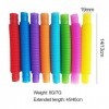 Mini Jouets Sensoriels,Anti Stress Jouets Coloré Sensoriels Contractables,Pop Tubes Mini Jouets Sensoriels,Jouets Sensoriels 