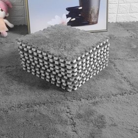 Lot de 50 Tapis en Mousse emboîtables, Tapis de Jeu Doux pour Ramper, Tapis de Sol Puzzle emboîtable 30,5 x 30,5 cm avec Bord