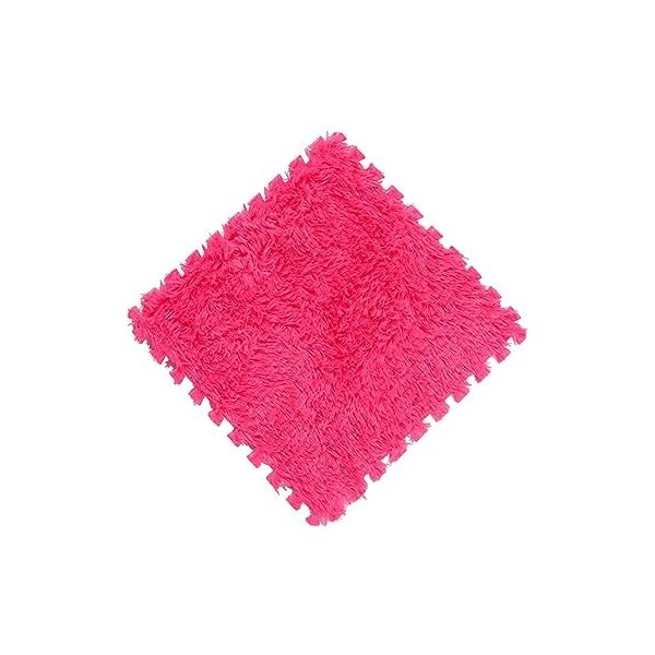 Tapis De Sol Imbriqués en Mousse Longue Et Peluche, Tapis De Jeu Puzzle 42 Pièces, Tapis Dépissure, Tapis De Sol, Carrelage,