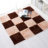 Tapis De Sol Imbriqués en Mousse Longue Et Peluche, Tapis De Jeu Puzzle 42 Pièces, Tapis Dépissure, Tapis De Sol, Carrelage,